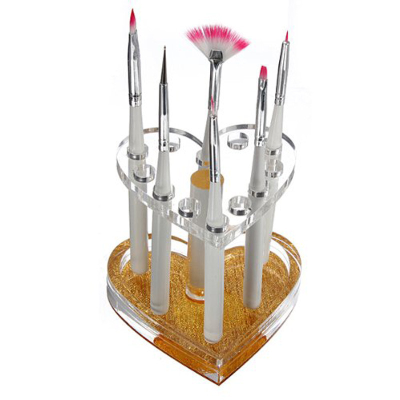 Nail Fan Brush - Kotak penyimpanan kuas kuku 12 lubang