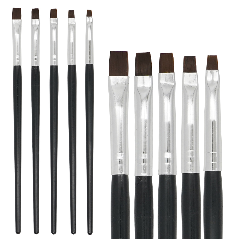 Nail Fan Brush - 5 Buah Pena Kuas Resin Gigi