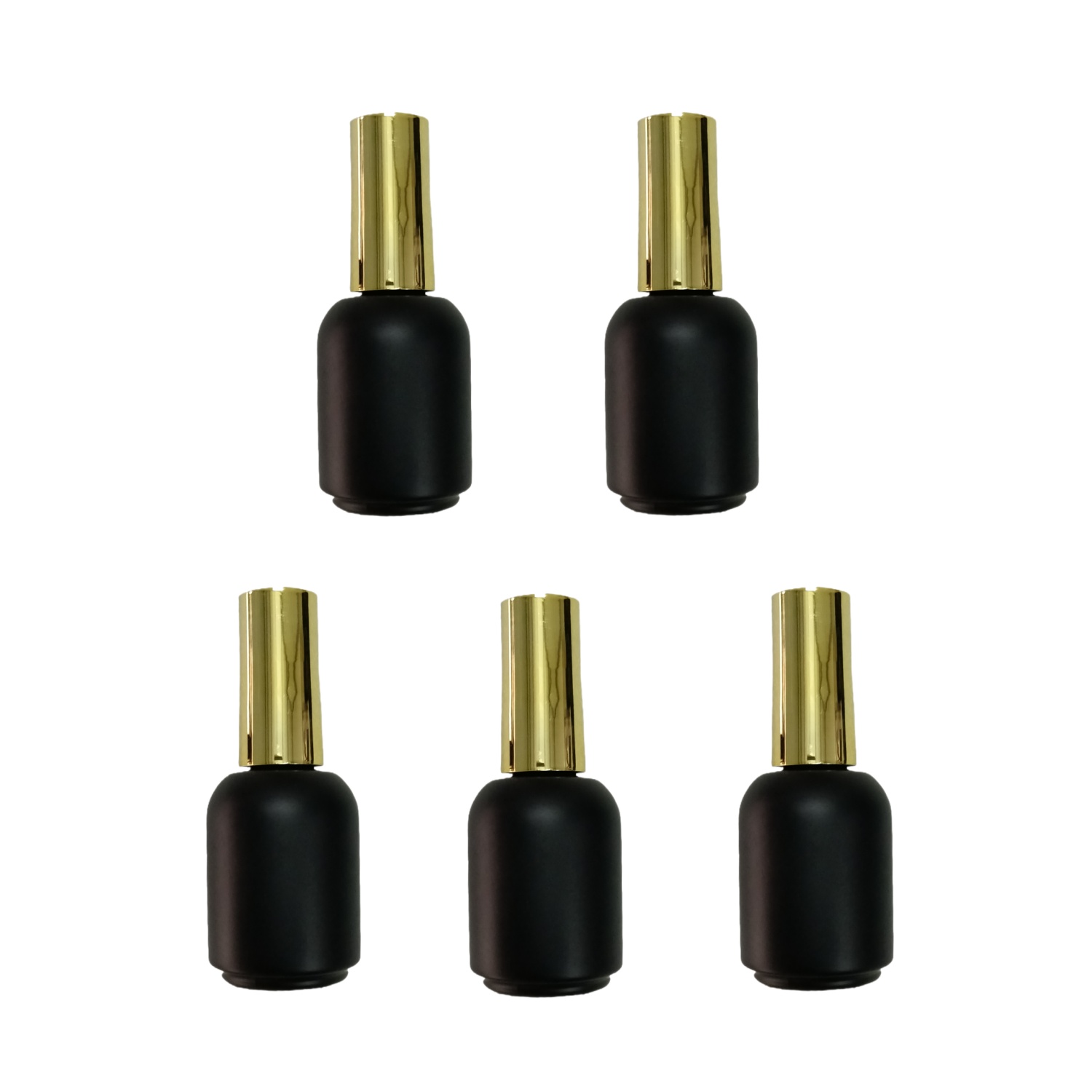 Nail Fan Brush - 20ML 5 Buah Botol Kaca Hitam
