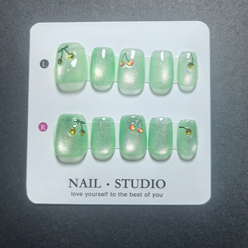 Kuku Palsu Cat Eye Press On 10 - Nail Art Eye Cat ulasan dan harga