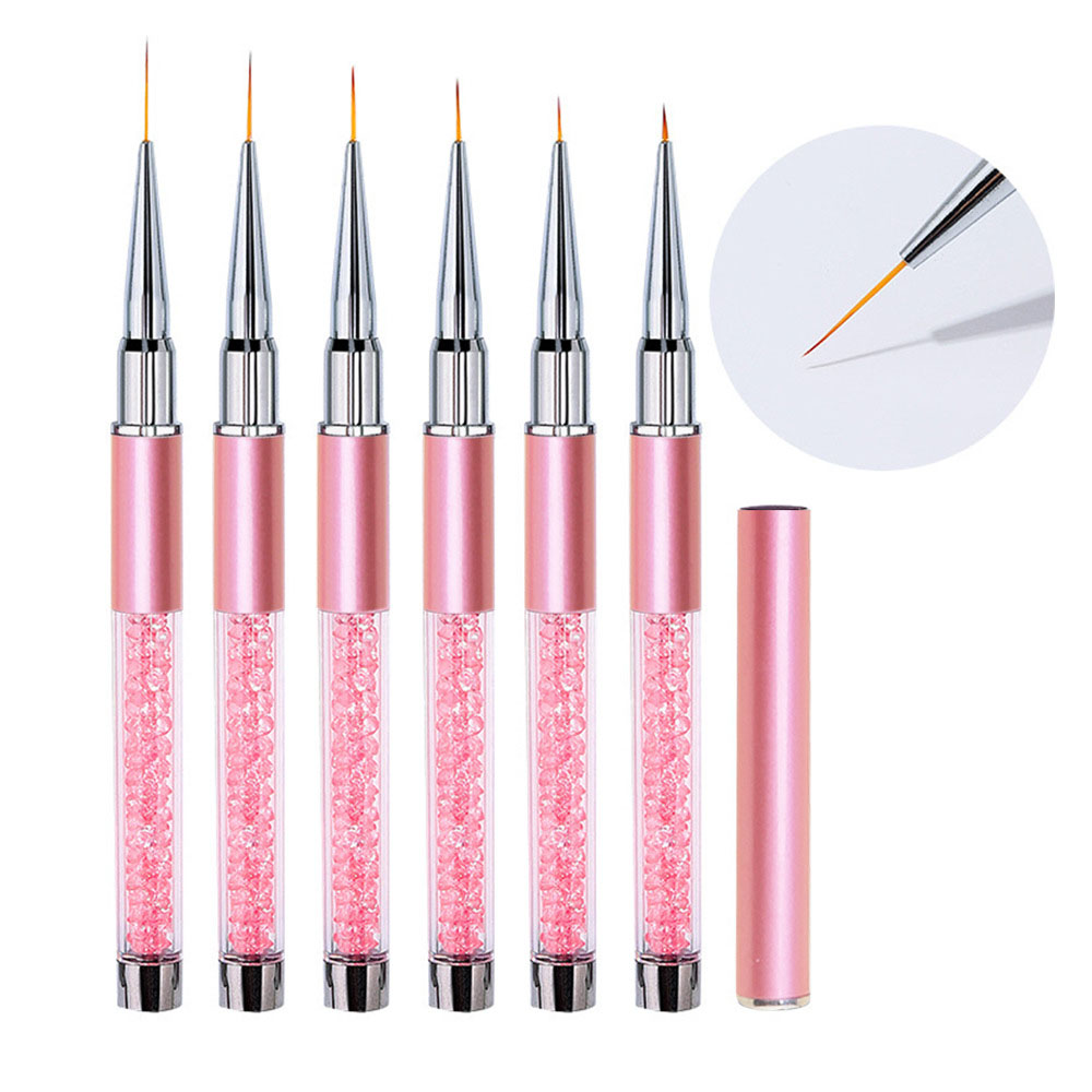 6pcs/Set Pena Lukis Garis Kuku - Nail Fan Brush ulasan dan harga