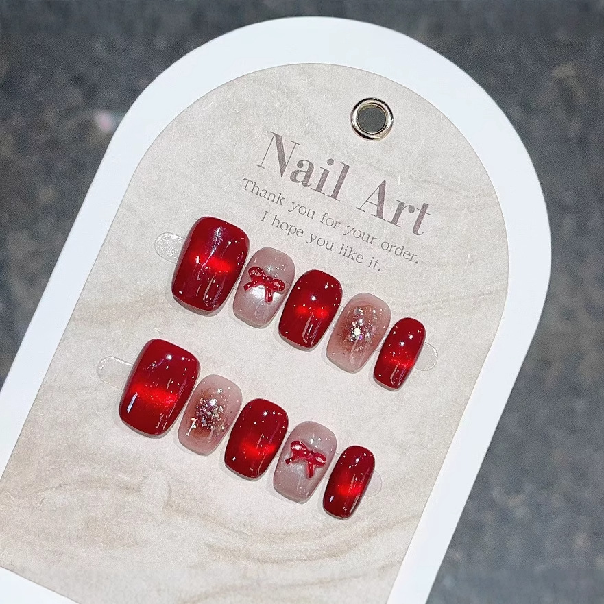Kuku palsu kristal mata kucing - Nail Art Eye Cat ulasan dan harga