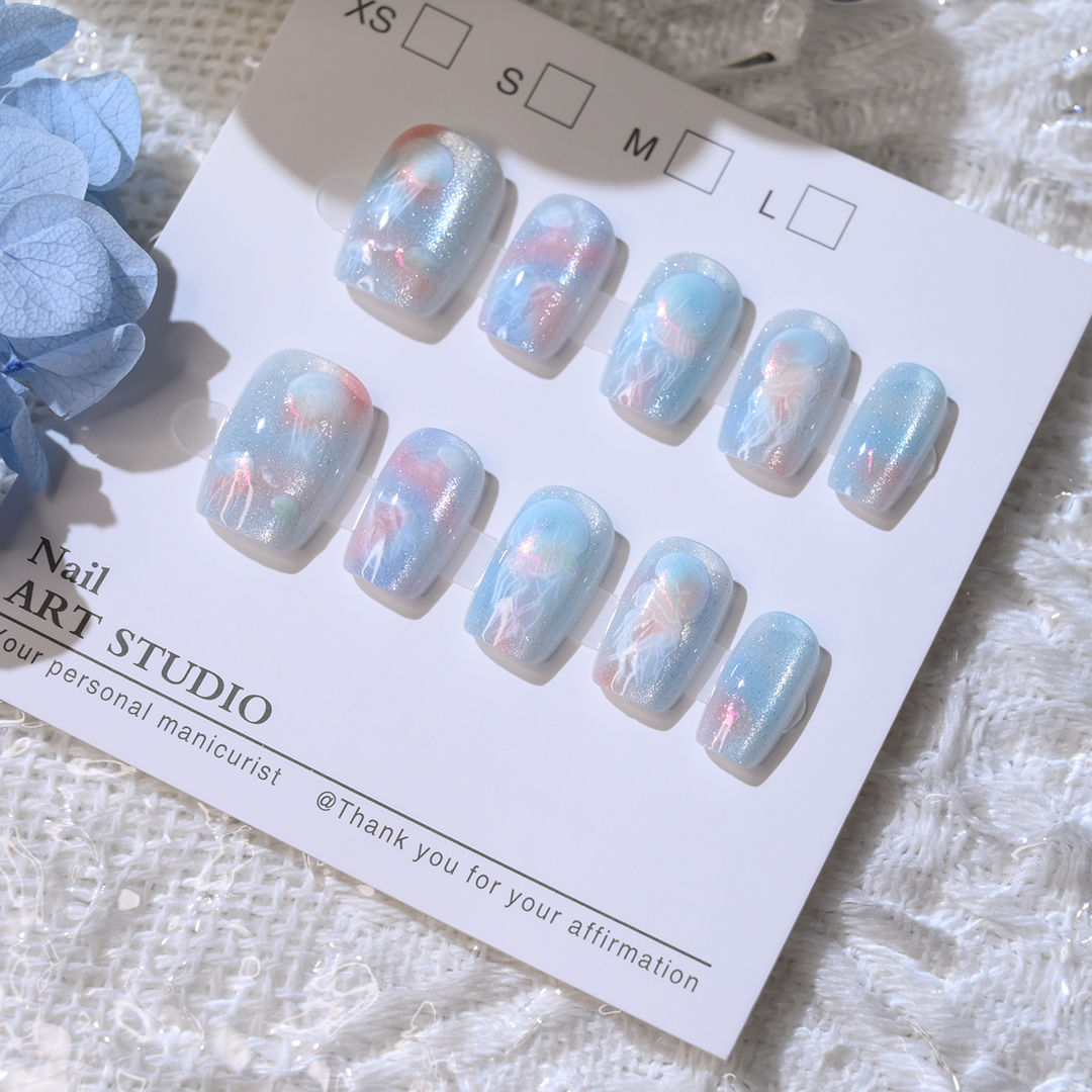 Kuku palsu wanita, 10 buah ana - Nail Art Eye Cat ulasan dan harga