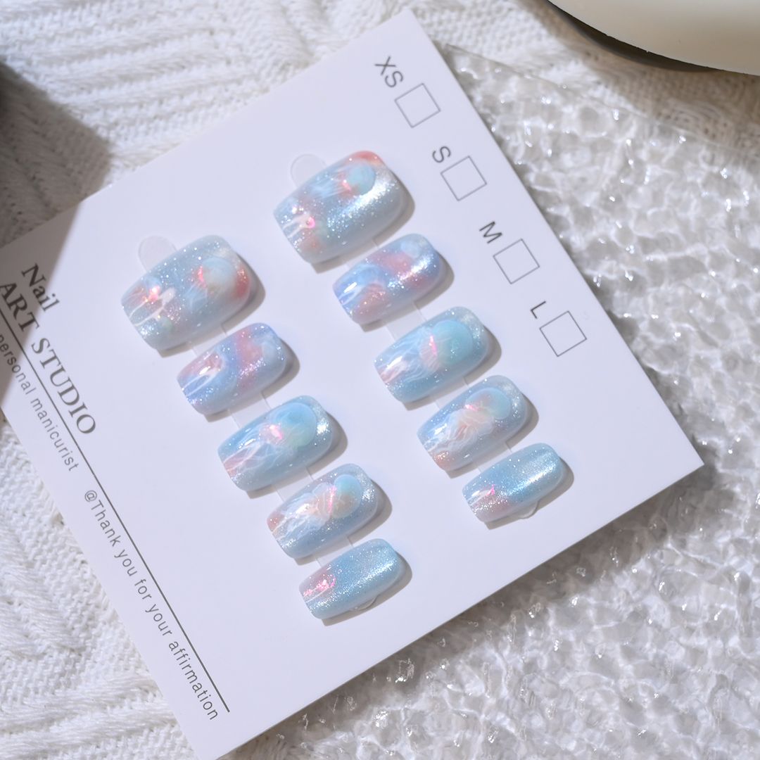 Kuku palsu wanita, 10 buah ana - Nail Art Eye Cat ulasan dan harga
