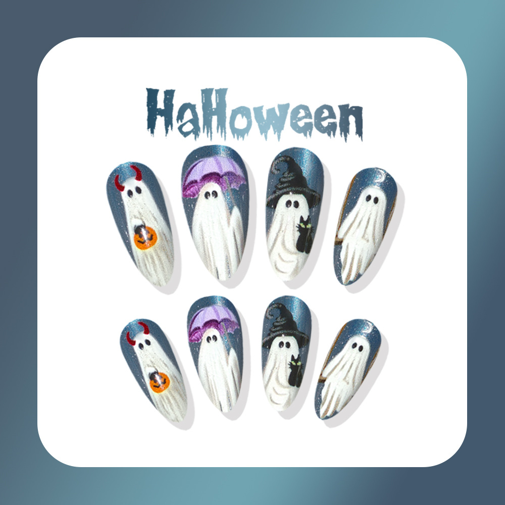 Kuku Palsu Halloween Desain Ha - Nail Art Eye Cat ulasan dan harga