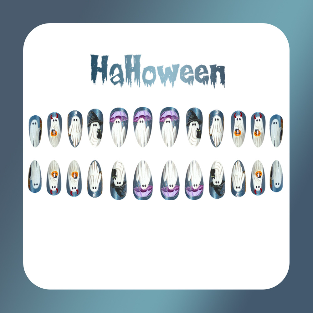 Kuku Palsu Halloween Desain Ha - Nail Art Eye Cat ulasan dan harga