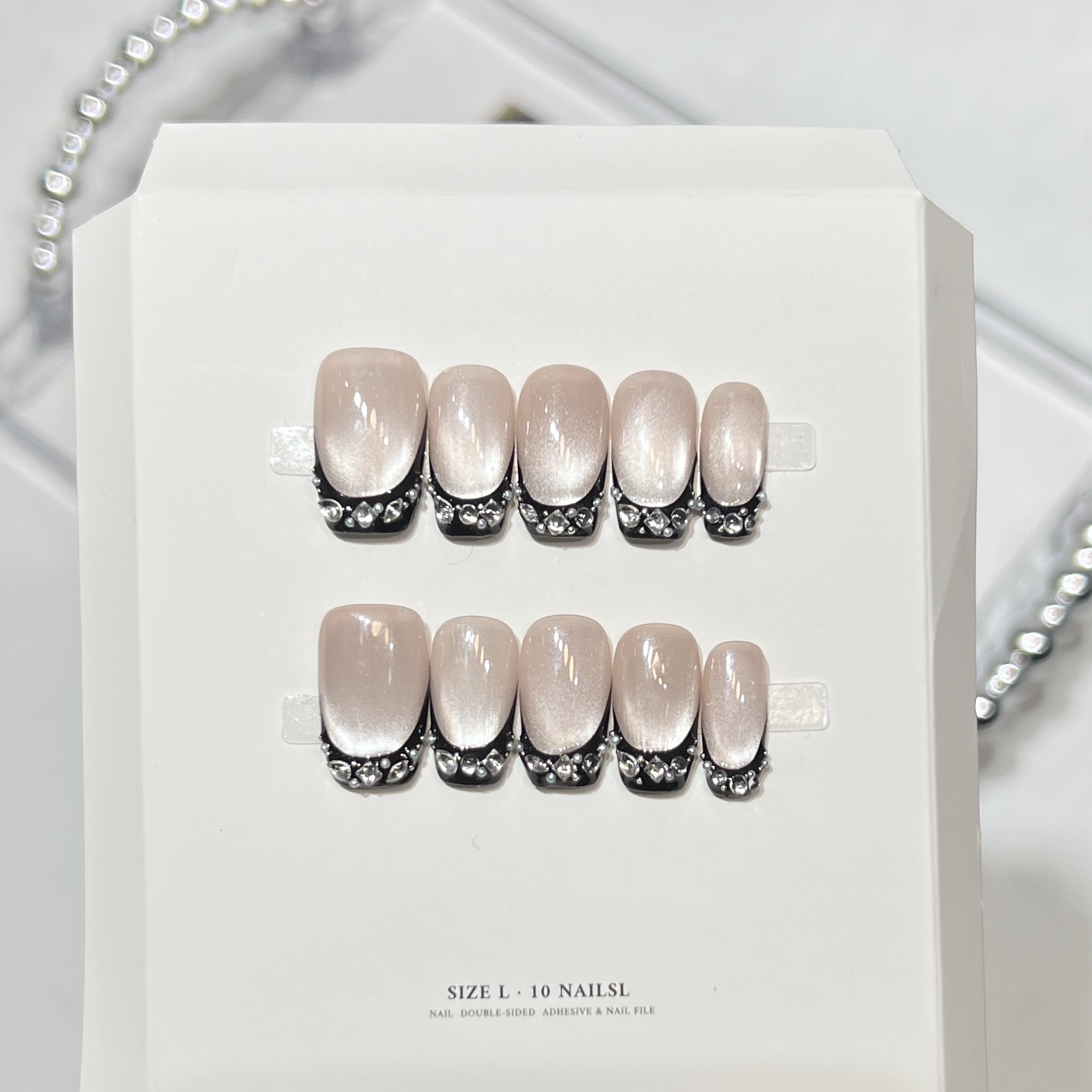 10pcs Kuku Palsu Model Mata Ku - Nail Art Eye Cat ulasan dan harga