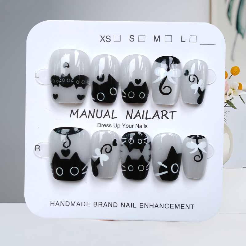 10 Buah Kuku Tekan Buatan Tang - Nail Art Eye Cat ulasan dan harga