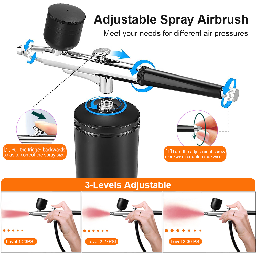 Airbrush kuku, kompresor sikat - Nail Fan Brush ulasan dan harga